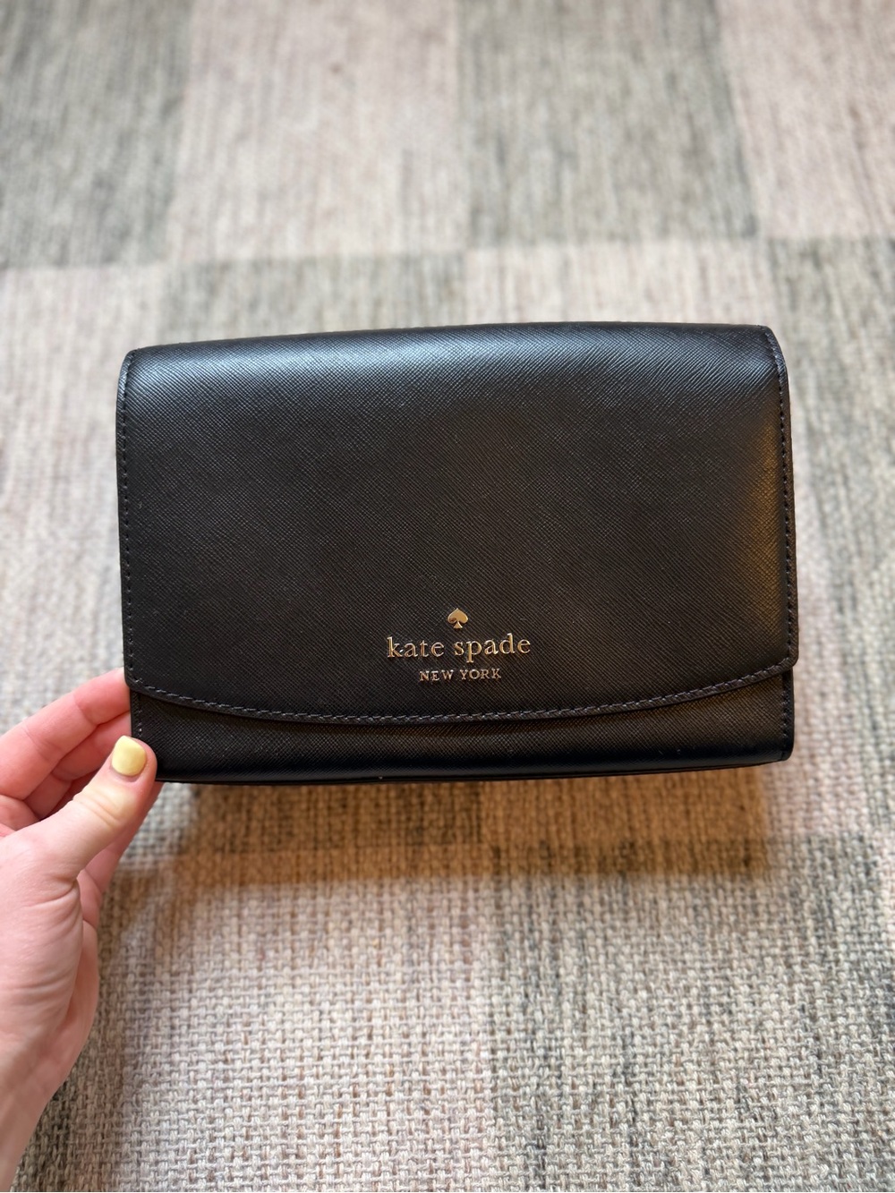 NWT kate spade Black Leather Crossbody purse